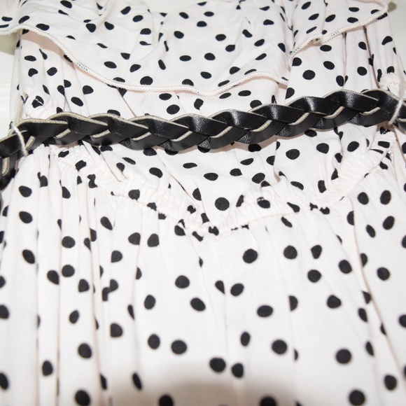 **CLOSET CLEAR OUT** Strapless white and black polka dot maxi - Picture 4 of 5